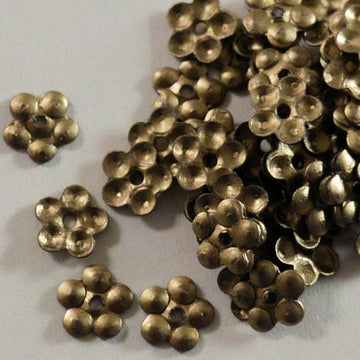 5mm Satin Flower Gold