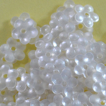 5mm Satin Flower White 100 grams