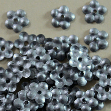 5mm Satin Flower Silver 100 grams