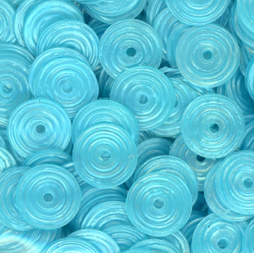 8mm Circle Satin Lt. Ocean Blue Green