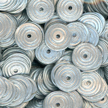 8mm Circle Satin Silver