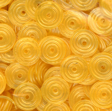 8mm Circle Satin Maize Yellow 100 grams