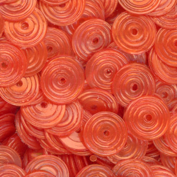 8mm Circle Satin Burnt Orange 100 grams
