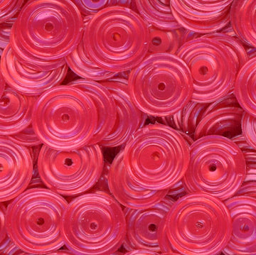 8mm Circle Satin Red 100 grams