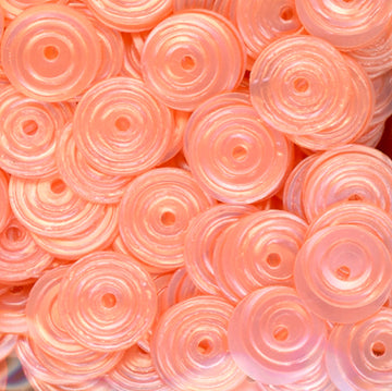 8mm Circle Satin Pale Peach 100 grams