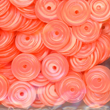 8mm Circle Satin Peach 100 grams