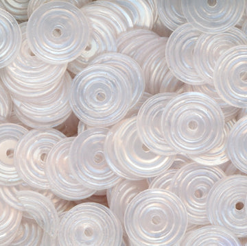 8mm Circle Satin White 50 grams