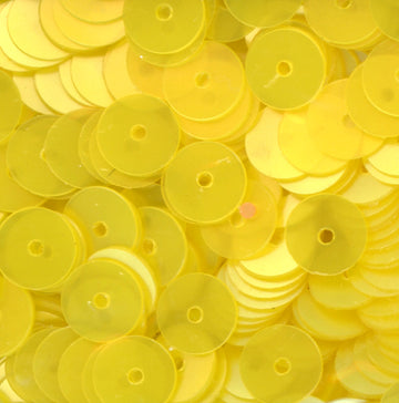 6mm Flat Satin Lemon Yellow 100 Grams
