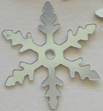 17mm Snowflake Metallic Silver