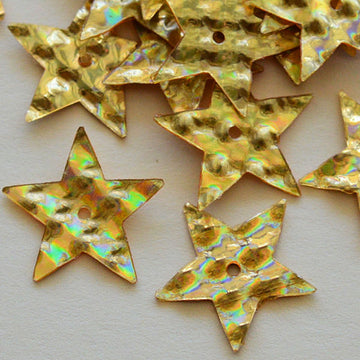 15mm Embossed Stars- 100 grams