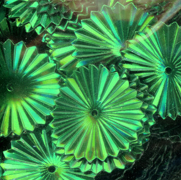 16mm Metallic Sunburst Green