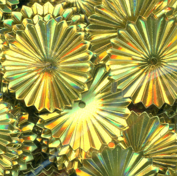 16mm Metallic Sunburst Yellowgreen