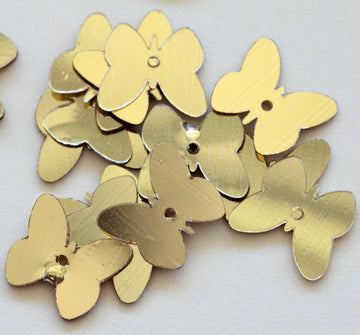 10mm Butterfly Metallic Gold