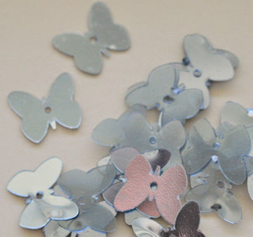 10mm Butterfly Metallic Silver