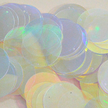 20mm Paillette Crystal Iris Clear Aurora Borealis 50 grams