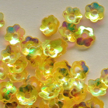 6mm Cupped Flower Crystal Iris Luscious Lemon