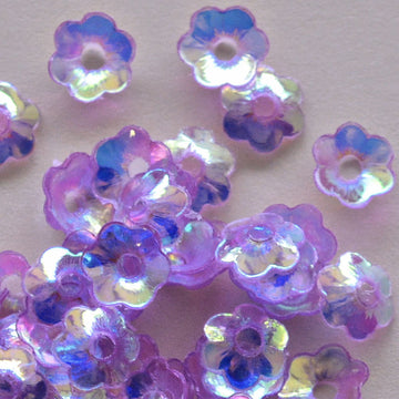 6mm Cupped Flower Crystal Iris Wild Orchid