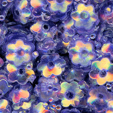 6mm Cupped Flower Crystal Iris Purple Potion