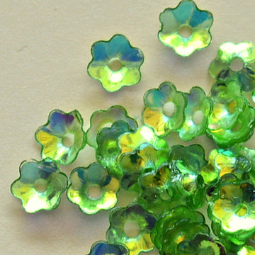 6mm Cupped Flower Crystal Iris Mystic Meadow 100 Grams