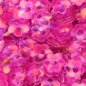 6mm Cupped Flower Crystal Iris Fandango Pink 100 Grams