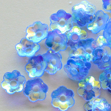 6mm Cupped Flower Crystal Iris Skyline 100 Grams