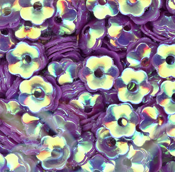 6mm Cupped Flower Crystal Opaque Plum Dandy 100 Grams