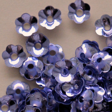 6mm Cupped Flower Metallic Lilac 100 Grams