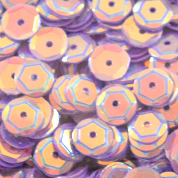 6mm Slightly Cupped Crystal Opaque Plum Dandy