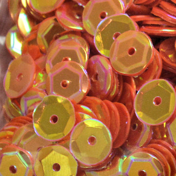 6mm Slightly Cupped Crystal Opaque Red Hot 100 Grams