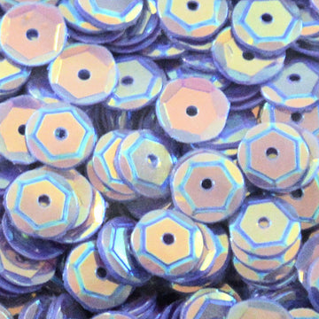 6mm Slightly Cupped Crystal Opaque Periwinkle 100 Grams