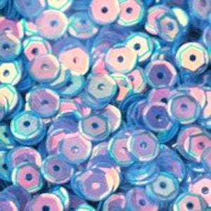 6mm Slightly Cupped Crystal Opaque Atmosphere 100 Grams