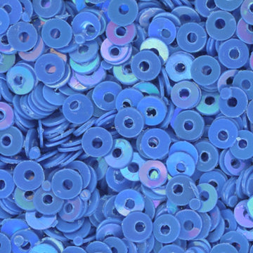 3mm Flat Opaque Iridescent Blue