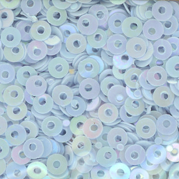 3mm Flat Opaque Iridescent Pale Blue