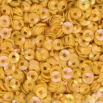 3mm Fully Cupped Opaque Iridescent Pumpkin