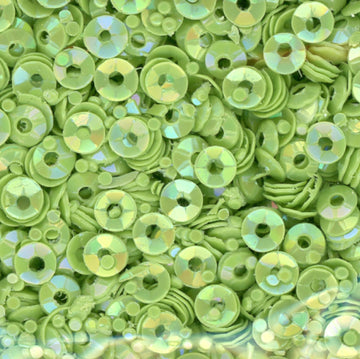 3mm Fully Cupped Opaque Medium Chartreuse
