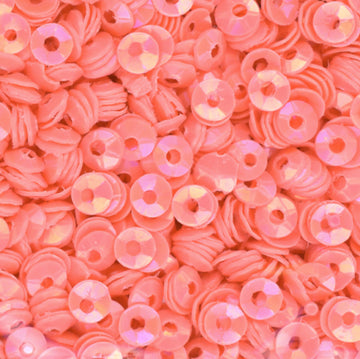3mm Fully Cupped Opaque Iridescent Melon