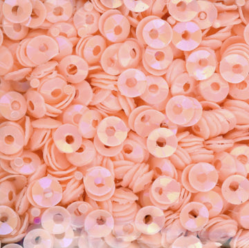 3mm Fully Cupped Opaque Iridescent Pale Peach