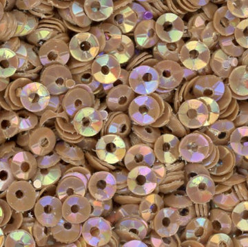 3mm Fully Cupped Opaque Iridescent Brown