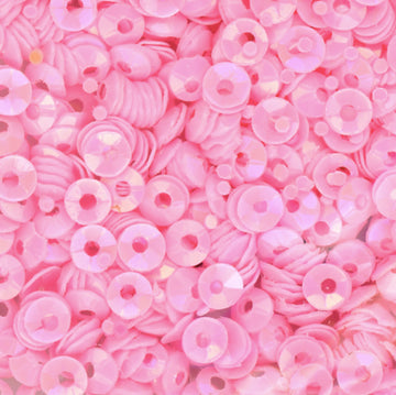 3mm Fully Cupped Opaque Iridescent Pink