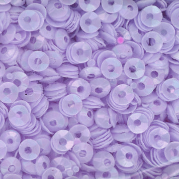 3mm Fully Cupped Opaque Iridescent Light Purple