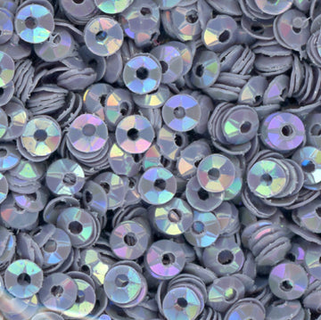 3mm Fully Cupped Opaque Iridescent Gray