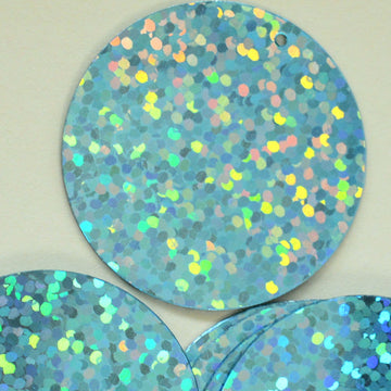30mm Paillette Hologram Aquamarine 500 Count