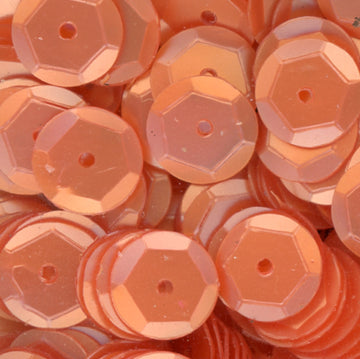 8mm Slightly Cupped Satin Lt Burnt Orange