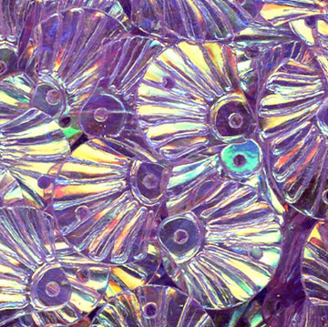 12mm Shell Crystal Iris Wild Orchid