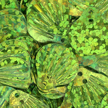 12mm Shell Hologram Olivine