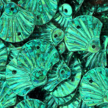 12mm Shell Hologram Emerald Green