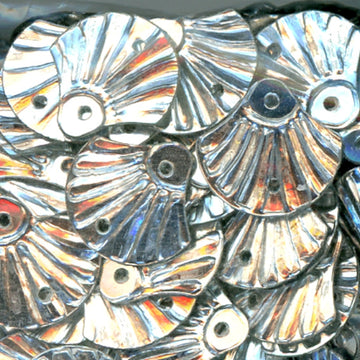 12mm Shell Metallic Silver