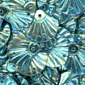 12mm Shell Metallic Aqua