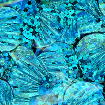 12mm Shell Hologram Turquoise 100 Grams