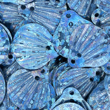 12mm Shell Hologram Light Blue 100 Grams